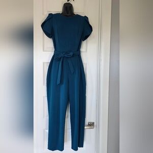 Calvin Klein Teal Belted Jumpsuit